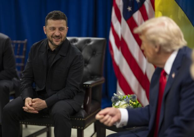 Volodomir Zelensky junto a Donald Trump en la asamblea general de Naciones Unidas 