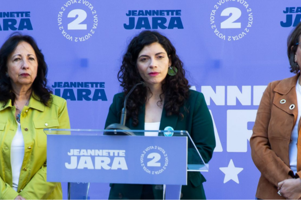 Camila Miranda, coordinadora de contenidos en el comando de Jeannette Jara. Imagen: comando de Jeannette Jara.