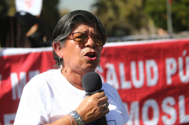 Presidenta de la Confederación de Trabajadores de Salud Municipal (Confusam), Gabriela Flores.