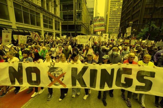 Manifestantes en las calles de Estados Unidos. Vía X@Muzahid06727698