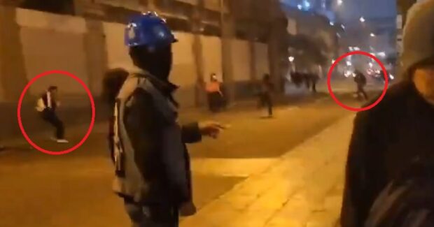 Momento en el que el supuesto policia dispara en contra del Eduardo Ruiz