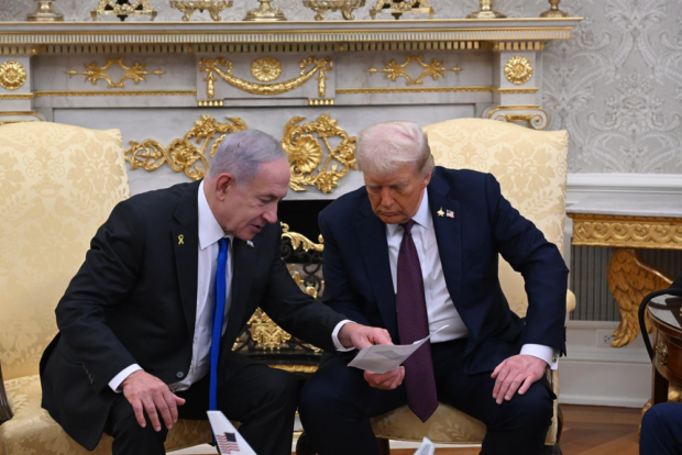 Primer ministro de Israel, Benjamín Netanyahu, y el presidente de Estados Unidos, Donald Trump.