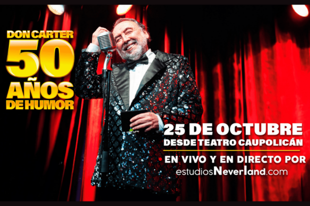 Afiche de la transmisión del show por los 50 años de carrera de Don Carter.