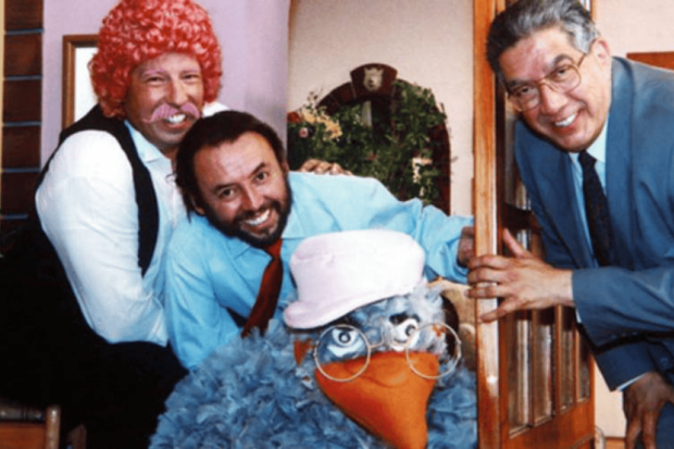 El Profesor Rossa, Don Carter, Guru Guru y el Tío Valentín en "El mundo del Profesor Rossa".