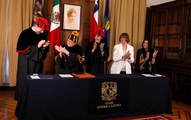 La expresidenta Michelle Bachelet recibe Doctorado Honoris Causa de la UNAM. Fotos: Alejandra Fuenzalida.