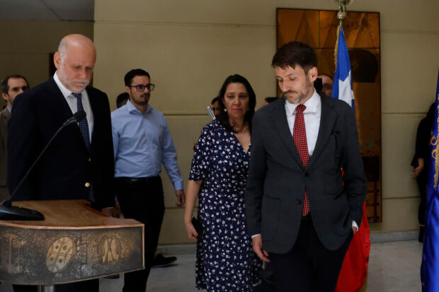 Diego Pardow y ministros en punto de prensa. Sebastian Cisternas/Aton Chile