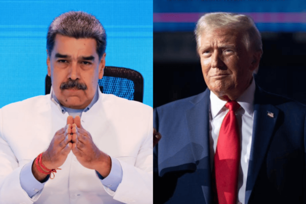 Montaje de fotos de Nicolás Maduro y Donald Trump.