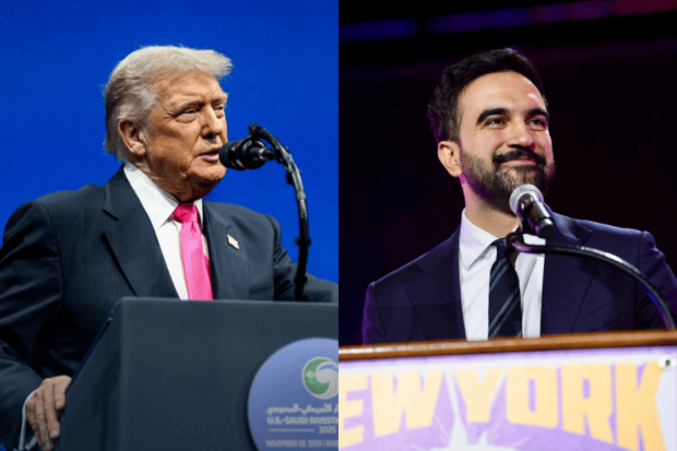 Montaje de fotos del presidente de Estados Unidos, Donald Trump, y el alcalde electo de Nueva York, Zohran Mamdani.