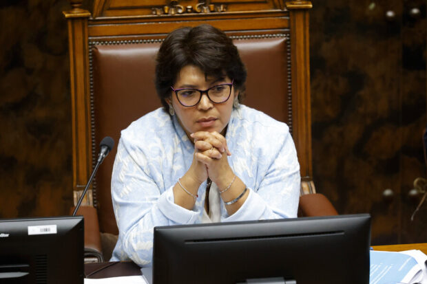 Senadora Yasna Provoste durante la Comisión de Educación en el Senado. 