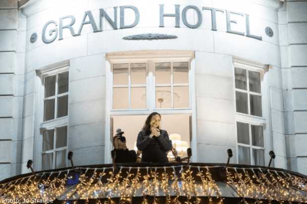 María Corina Machado en el Grand Hotel de Oslo. Foto: Jo Straube.