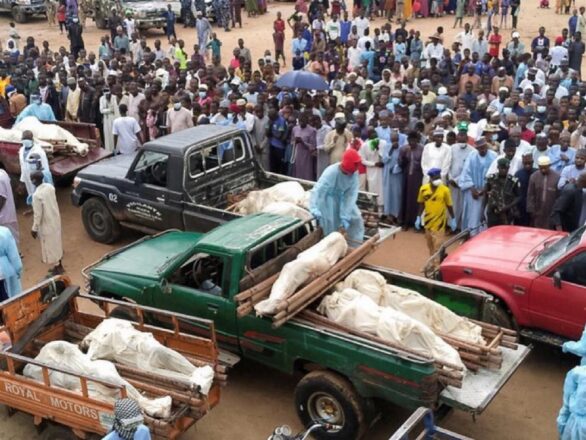 Víctimas cristianas de los ataques yihadistas de ISIS en el noreste de Nigeria. Vía X@UniCatolicos_es