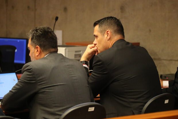 Claudio Crespo durante el juicio oral en su contra por el caso de Gustavo Gatica.