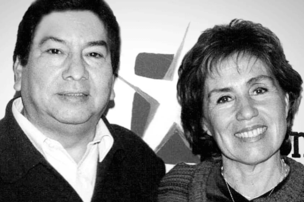 Tommy Rey y Gladys Marín, ex presidenta del Partido Comunista.