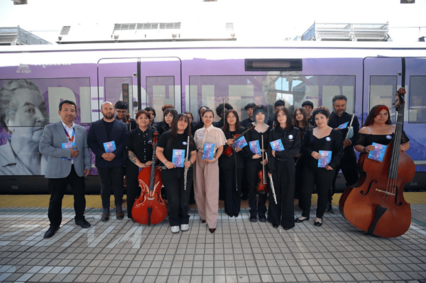 Inauguración del "Tren de Gabriela Mistral".