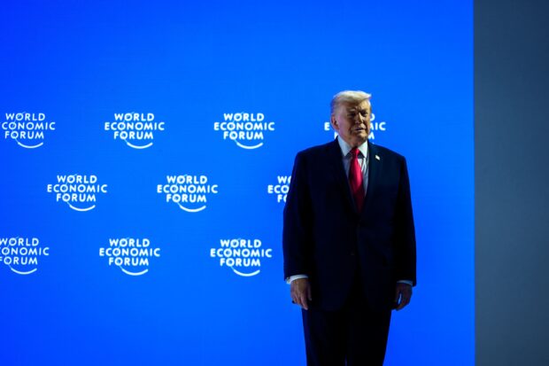 Donald Trump en la cumbre del Foro Económico Mundial, Davos 2026. Vía X@WhiteHouse