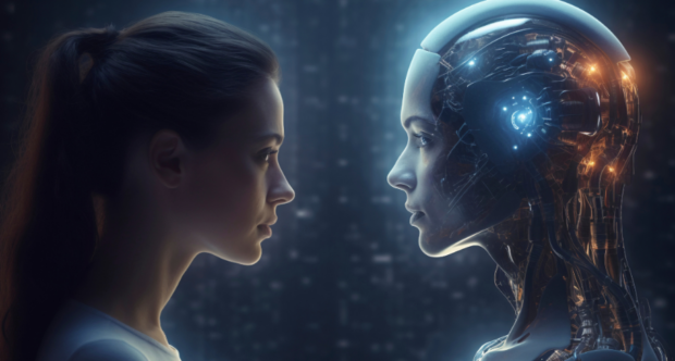 Humano versus inteligencia artificial imagen referencial 