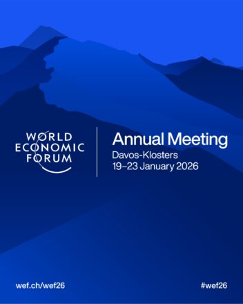 Imágen oficial de la cumbre del Foro Económico Mundial 2026. Vía X@wef