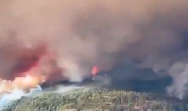 Incendio en Patagonia argentina.