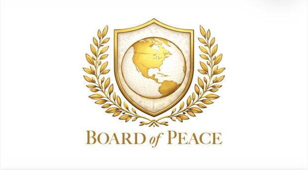 Logo oficial de Board of Peace, junta de paz, liderado por Donald Trump. Vía X@whitehouse