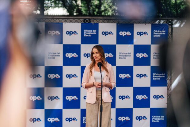 Punto de prensa de Mara Sedini, eventual vocera de Gobierno de José Antonio Kast.
