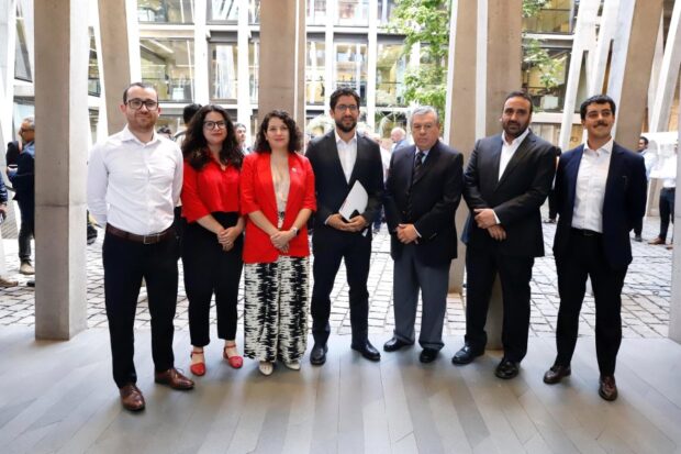 Autoridades de Gobierno en la presentación del proyecto de ley de Negociación Colectiva Multinivel.