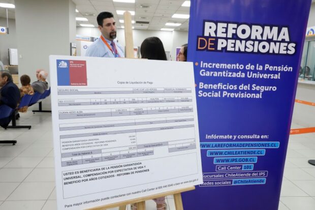 Copia de una liquidación de pago que muestra el detalle de los beneficios del Seguro Social de la Reforma de Pensiones. 