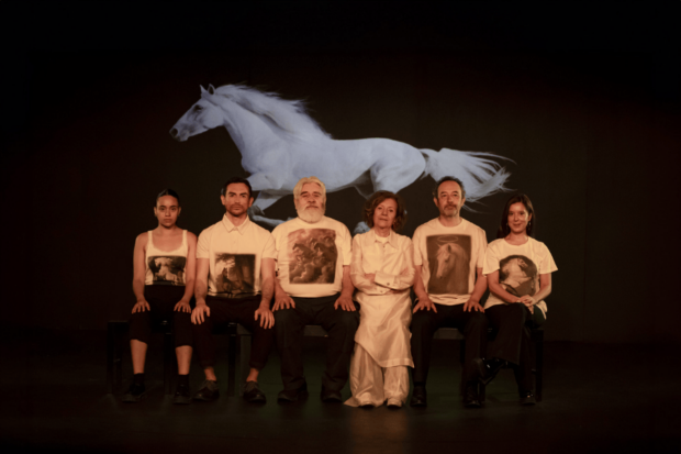 Una de las escenas de "Caballo", obra escrita y dirigida por Emilia Noguera. 
