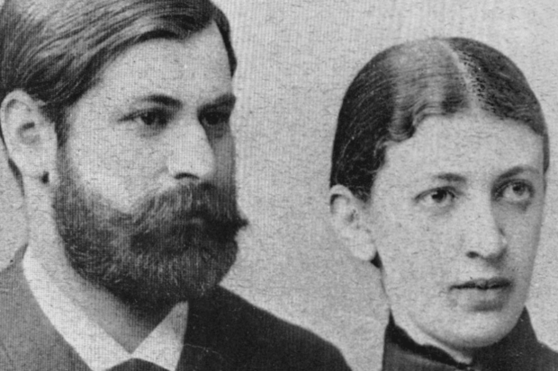 Retrato de Sigmund Freud y Martha Bernays.