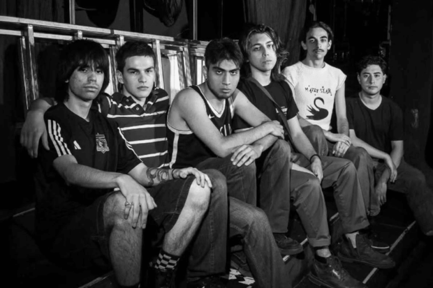 Retrato en blanco y negro de los músicos de Hesse Kassel.