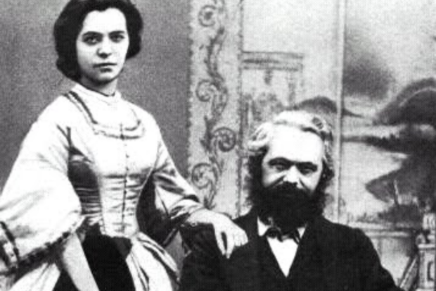 Retrato de Karl Marx y Jenny von Westphalen.