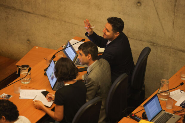 Algunos de los involucrados en el caso Procultura durante la formalización.
