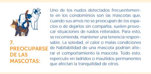 Recomendaciones. Fuente: Guía para La Identificación y Manejo de Ruidos Molestos en Condominios.