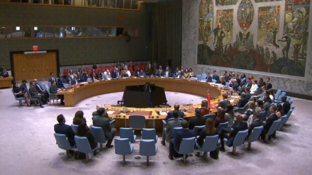 Consejo de Seguridad de la ONU. Foto: HANDOUT por UN NEWS EN X.