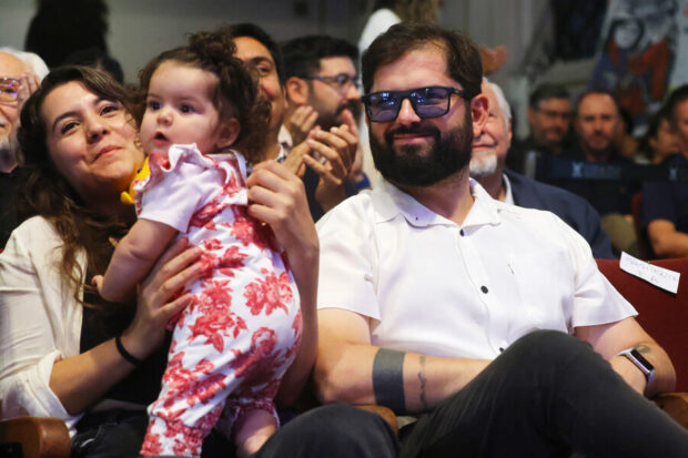 Ex Presidente Gabrel Boric en el primer Congreso Ideologico del FA. Foto: Aton Chile.