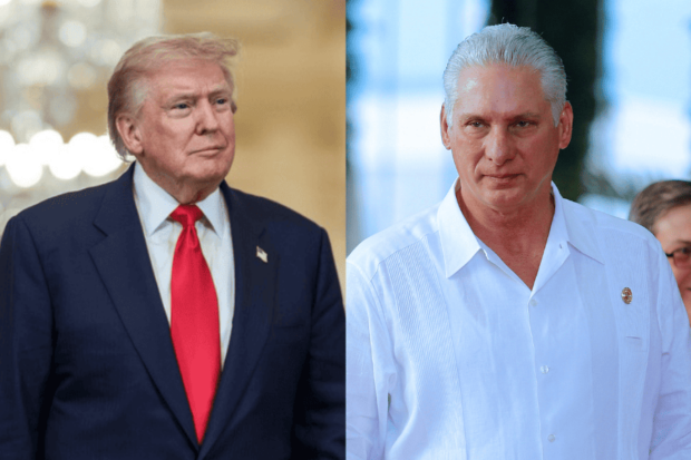 Los presidentes de Estados Unidos y Cuba, Donald Trump y Miguel Díaz-Canel, respectivamente.
