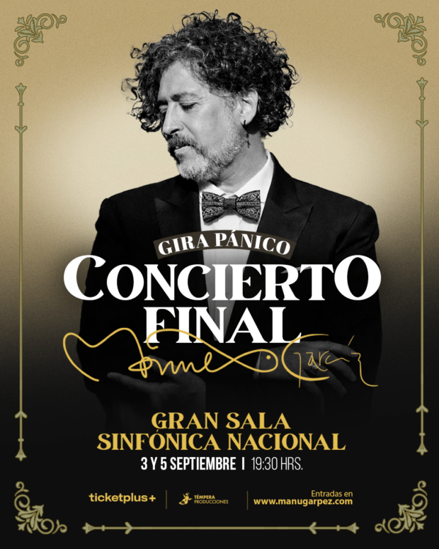Afiche de los conciertos de Manuel García en la Gran Sala Sinfónica Nacional.