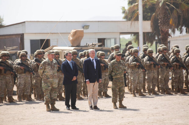 El Presidente José Antonio Kast en la base militar “Solo de Zaldívar”.