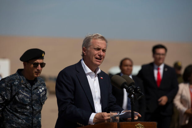 Presidente José Antonio Kast en la frontera Chile-Perú.
