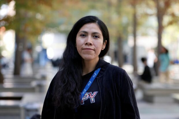 Natalie Flores, estudiante de Doctorado de la Facultad de Química, Biotecnología y Materiales.