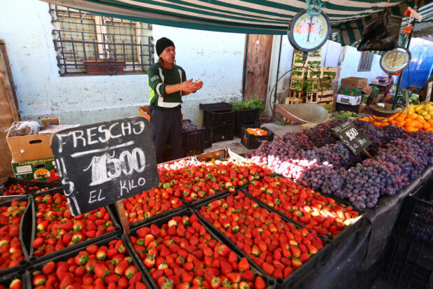 Feria libre ubicada en calle Aldunate con Coquimbo comuna de Santiago. Foto: Aton Chile.