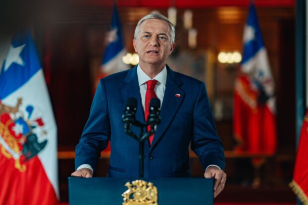 Presidente José Antonio Kast en su primera cadena nacional. 