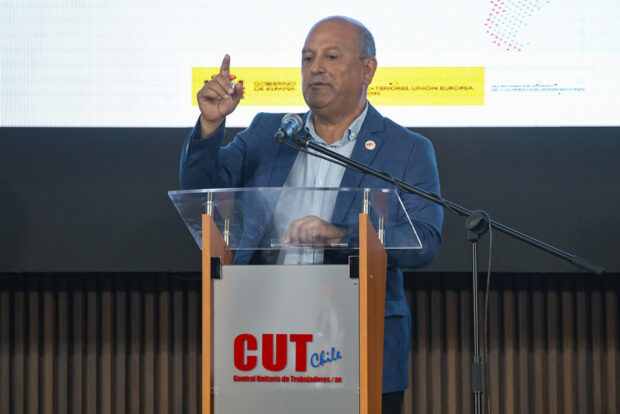 José Manuel Díaz, presidente de la CUT. Diego Martin/Aton Chile.
