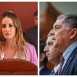 La ministra secretaria general de Gobierno, Mara Sedini y el titular de Interior, Claudio Alvarado.