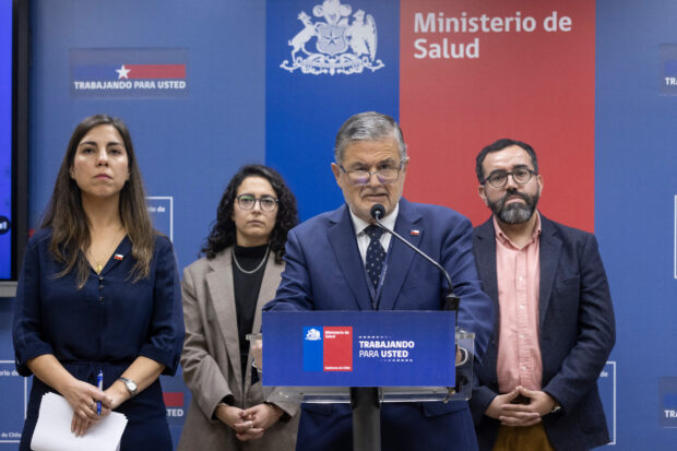 Punto de prensa de las autoridades del Ministerio de Salud.