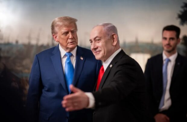 Presidente de Estado Unidos, Donald Trump, y el primer ministro de Israel, Benjamin Netanyahu. 