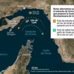 Mapa del Estrecho de Ormuz.