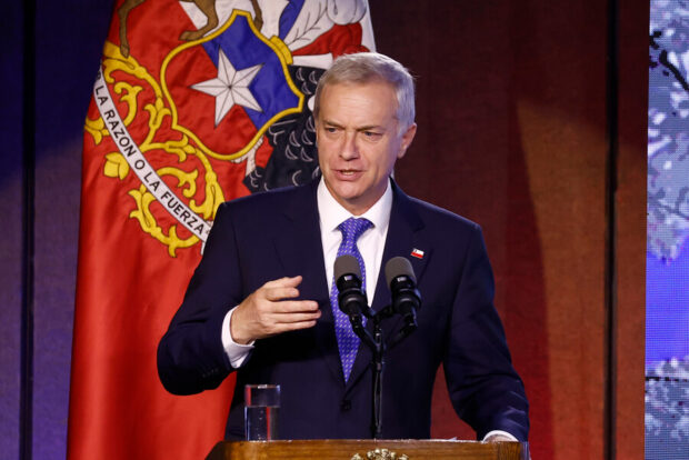 El Presidente de la Republica, Jose Antonio Kast, participa en el Consejo General de Renovacion Naciona. Foto: Aton Chile.