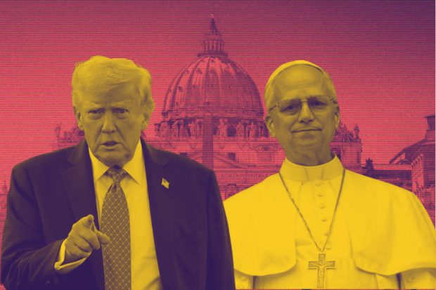 Donald Trump y el Papa León XIV.