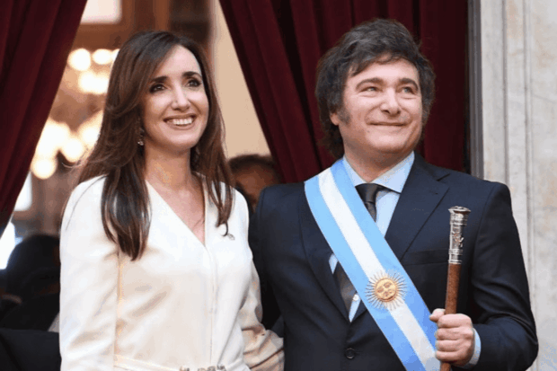 La vicepresidenta de Argentina, Victoria Villarruel, y el presidente de ese país, Javier Milei.