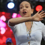 La Premio Nobel de la Paz y líder opositora venezolana, María Corina Machado. Foto: Aton Chile.